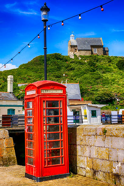 Red Telephone Box in Ilfracombe, UK