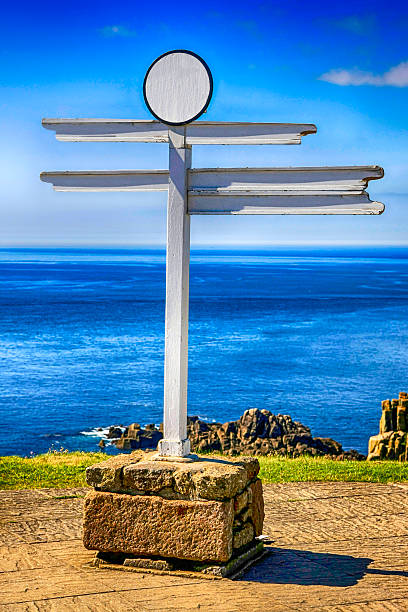 istock Blank sign at Lands End, UK 540593990