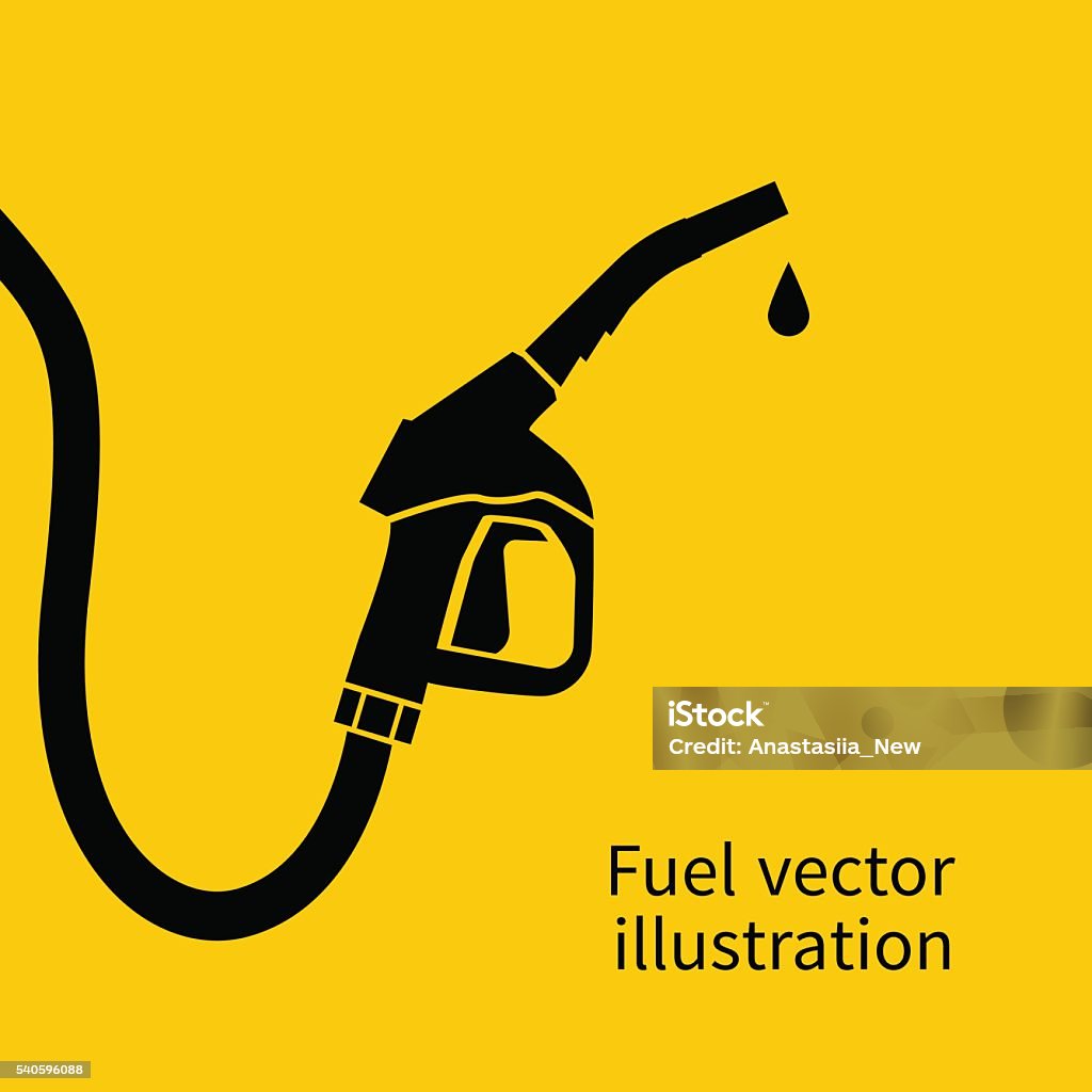 Carburante - arte vettoriale royalty-free di Distributore di benzina