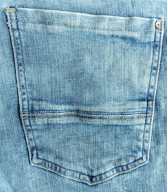 istock Back pocket and the texture of blue denim jeans 540597192