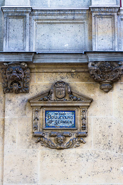 istock Paris old street sign Boulevard Snt Germain 540597746