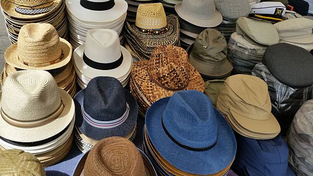 istock variety of hats 540598556