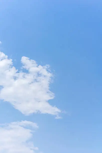 Beautiful clouds in the clear blue sky background