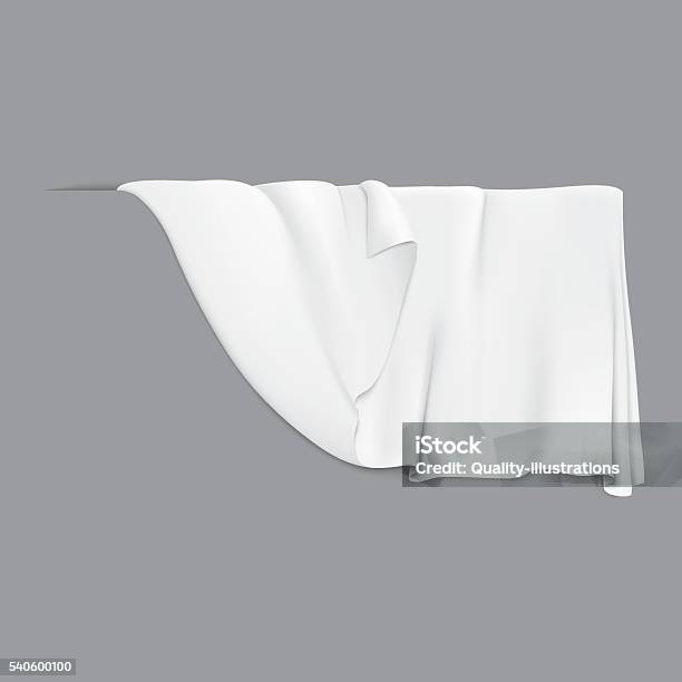 White Hanging Cloth Stock Illustration - Download Image Now - Discovery, Textile, Curtain