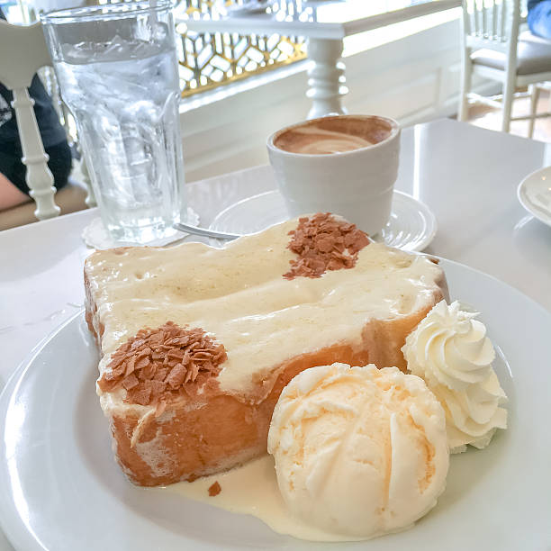 istock Dessert. Creamy overloaded butter toast with ice cream 540602876
