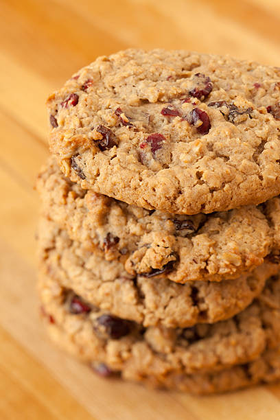 istock Stack of oatmeal and cranberry cookies 540603048