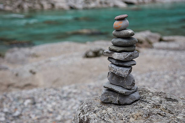 istock Stacked Stones - Balance in the River 540603774