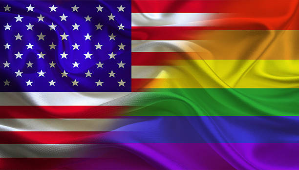 istock USA and rainbow gay pride flag 540604628