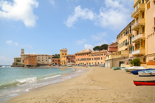 Sestri Levante, Liguria : Junto con la ciudad antigua y de la playa, italia photo