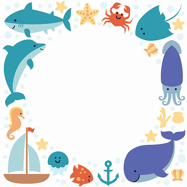 Ilustración de Fondo De Pantalla Con Animales Marinos Y Lugar Para El Texto y más Vectores Libres de Derechos de Alegre - iStock Ilustración de Fondo De Pantalla Con Animales Marinos Y Lugar Para El Texto y más Vectores Libres de Derechos de Alegre - iStock