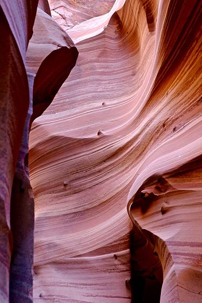 istock Narrow striped slot canyon walls. 540609732