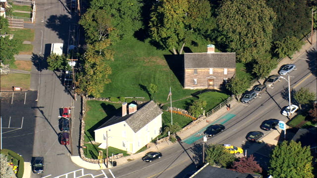 John Adam's Birthplace  - Aerial View - Massachusetts,  Norfolk County,  United States