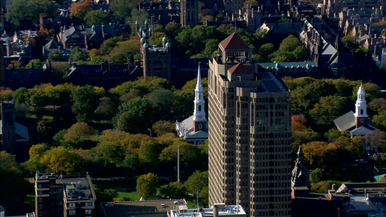 New Haven Green  - Aerial View - Connecticut,  New Haven County,  United States