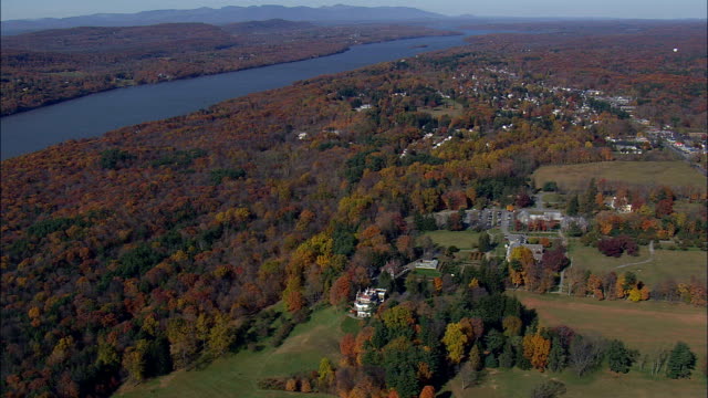 Franklin D Roosevelt National Historic Site - Aerial View - New York,  Dutchess County,  United States
