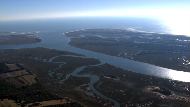 Kiawah Island And Ocean Course In Distance  - Aerial View - South Carolina,  Charleston County,  United States