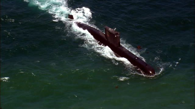 submarine at sea close - Aerial View - Western Cape,  South Africa