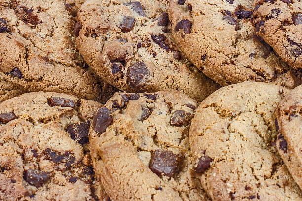 istock Chocolate chip cookies isolated on white background 540716678