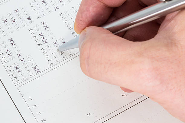 istock Hand with a ballpen taking an exam 540716898