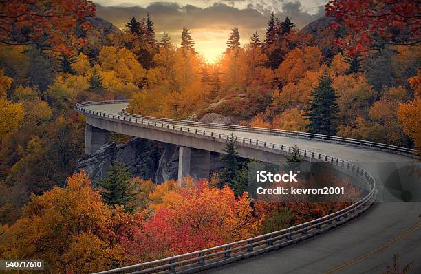 Curvy Autumn Road Stock Photo - Download Image Now - Autumn, Road, Landscape - Scenery