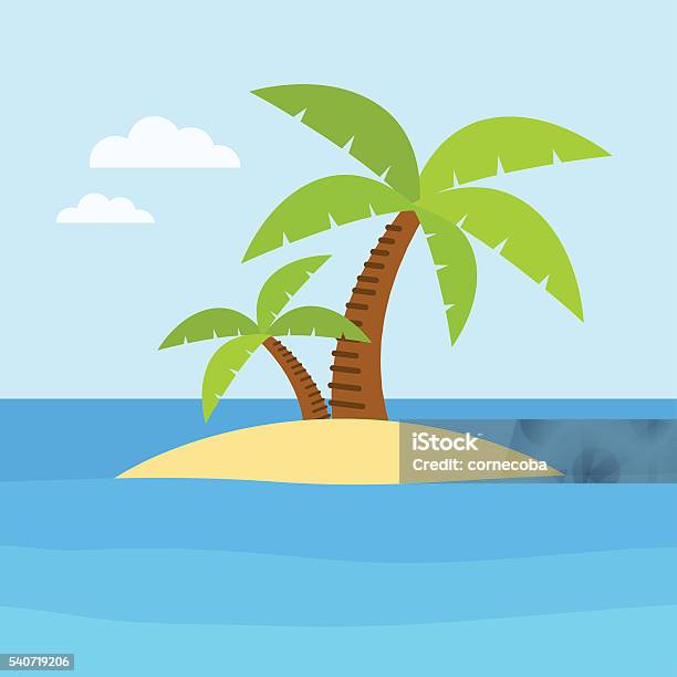 Summer Time And Beach Stock Illustration - Download Image Now - Island, Abstract, Beach