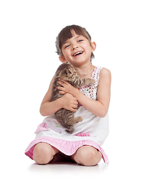 istock joyful kid girl holding kitten isolated 540720192