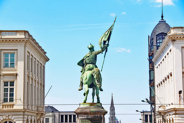 istock Monument of Godefroid Van Bouillon on Royal Square, Brussels, Belgium 540720416