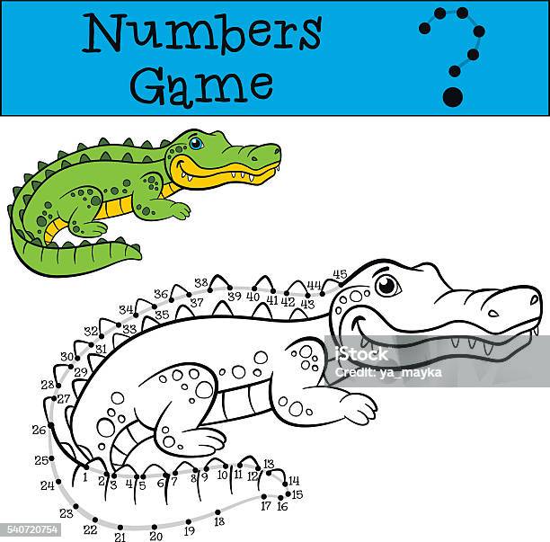 Educational Games For Kids Numbers Game With Contour Little Cu Stock Illustration - Download Image Now