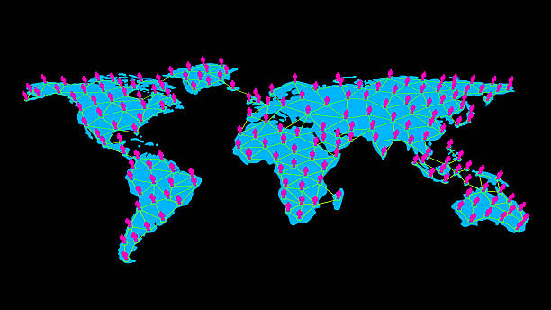 istock Social network with human symbol in world map shape. 540721290
