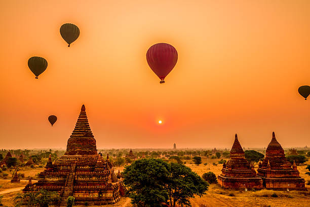istock Pagoda field at sunrise time. Bagan, Myanmar. 540722144