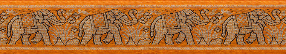 Thai elephant motif banner.
