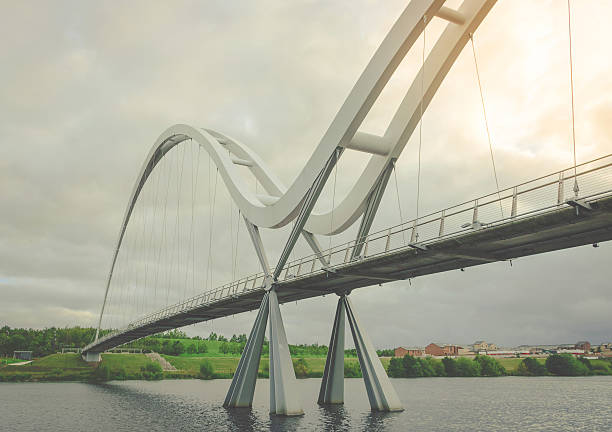 istock Infinity Bridge on dark sky with cloud at Stockton-on-Tees 540726000