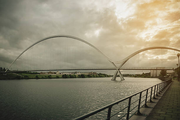 istock Infinity Bridge on dark sky with cloud at Stockton-on-Tees 540726634