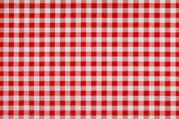 istock Red and white Gingham style cotton background. 540726994