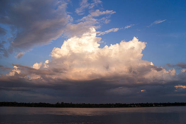 istock Sunset clouds with mekong river at mukdahan province thailand 540728402