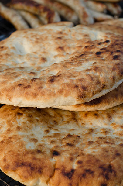 istock Hot homemade Flatbread on a grill for barbecue 540729616