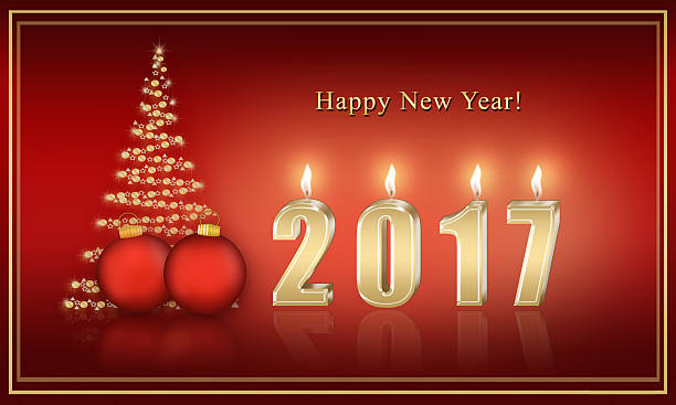 istock Christmas card 2017 with a Christmas tree 540730028