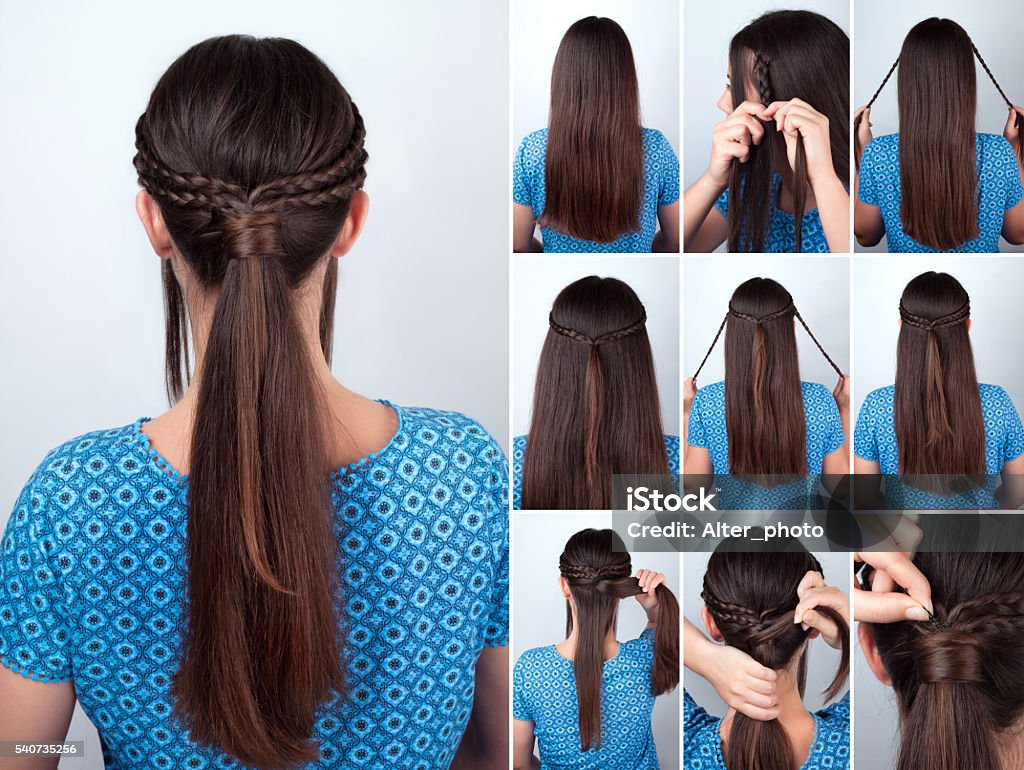 Easy Hairstyle Pony Tail With Plaits Hair Tutorial Stock Photo - Download Image Now - Ponytail, Hairstyle, Braided Hair - iStock Easy Hairstyle Pony Tail With Plaits Hair Tutorial Stock Photo - Download Image Now - Ponytail, Hairstyle, Braided Hair - iStock