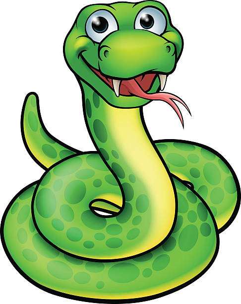 ilustrações, clipart, desenhos animados e ícones de serpente personagem de desenho - snake cobra cartoon rattlesnake