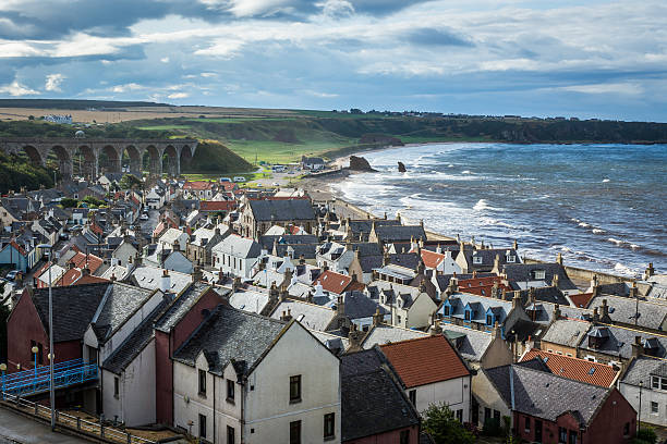 Cullen Bay Cullen Bay, Moray, Scotland, UK. moray firth stock pictures, royalty-free photos & images