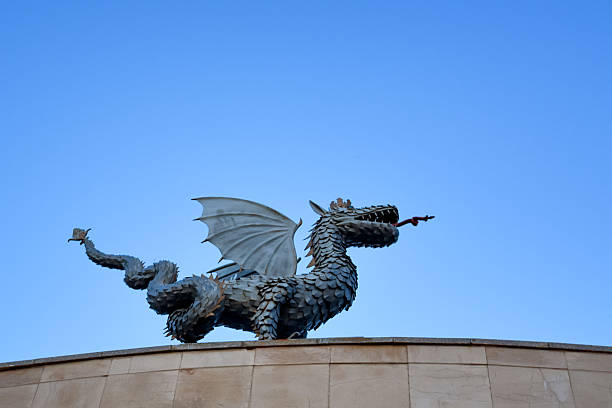 Dragon on oriental temple roof