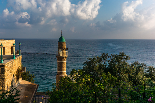 View of the Sea Mosque in the old town of Jaffa in Israel