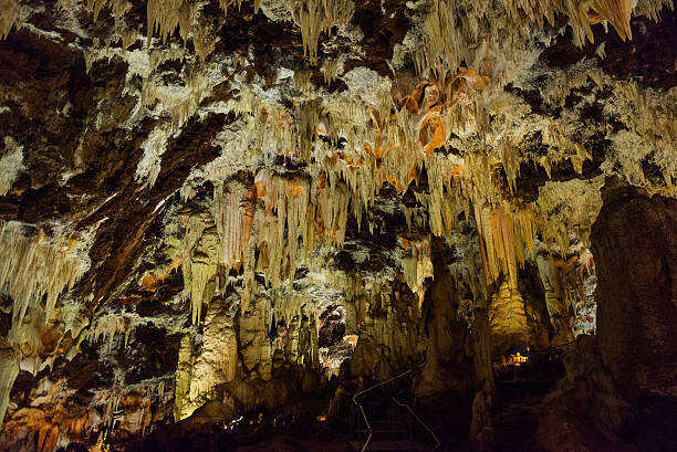 istock Stalactites and stalagmites in a cave in Spain 540747870