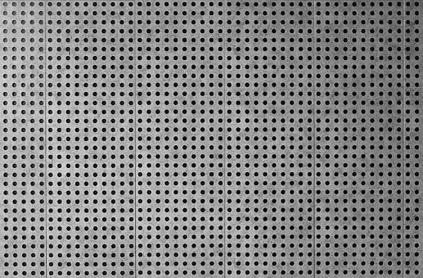 Architectural perforated metal cladding background stock photo