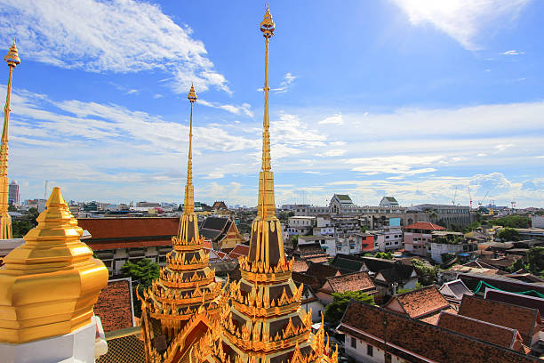 istock beautiful metal spires of Loha Prasat,Wat Ratchanaddaram Woravihara 540749496