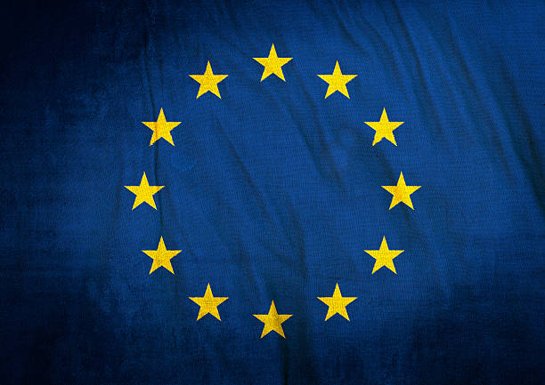 bandiera dell'unione europea - european union flag european community photography textured effect foto e immagini stock