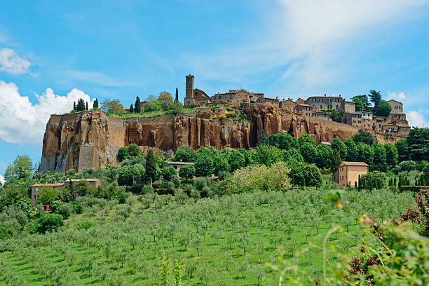 Town of Orvieto, Umbria, Italy View at ancient town of Orvieto, Umbria, Italy orvieto stock pictures, royalty-free photos & images