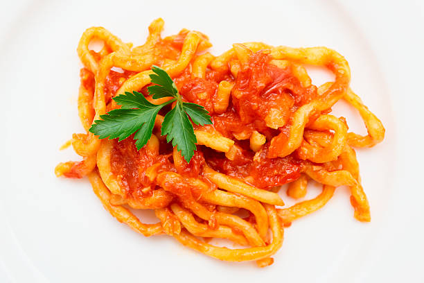 istock Traditional Tuscan pici pasta with tomato sauce 540750924