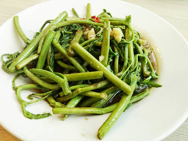 istock Stir fried Water Mimosa with Chillis 540752736