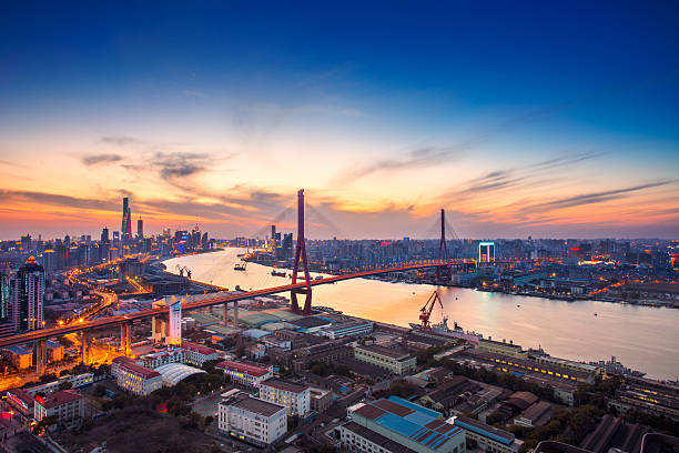 istock Aerial View of Modern bridge in Shanghai 540753894