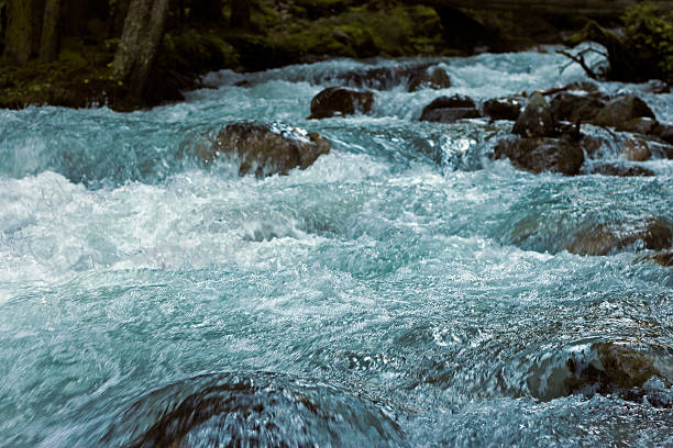 istock Mountain river run away after the sunset 540762444